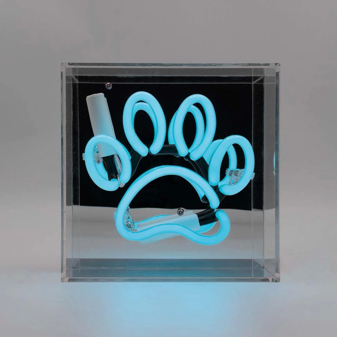 Lightbox Neon Mini "Paw" Blue