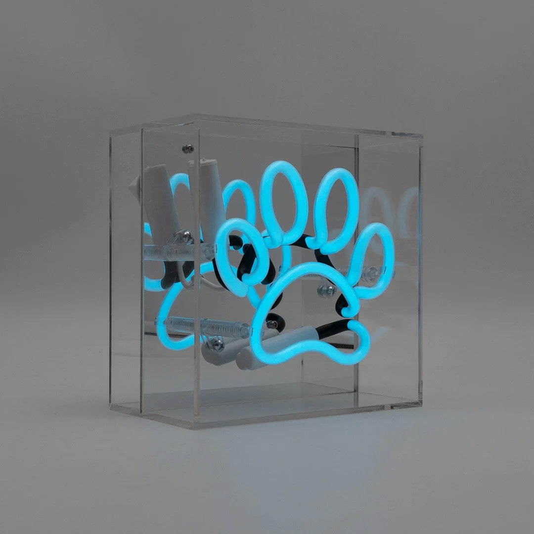 Lightbox Neon Mini "Paw" Blue