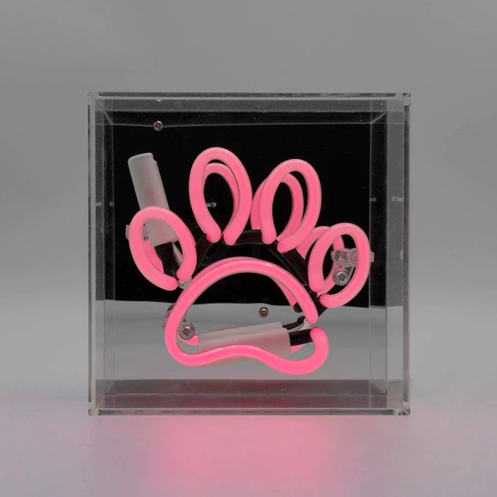 Lightbox Neon Mini "Paw" Pink