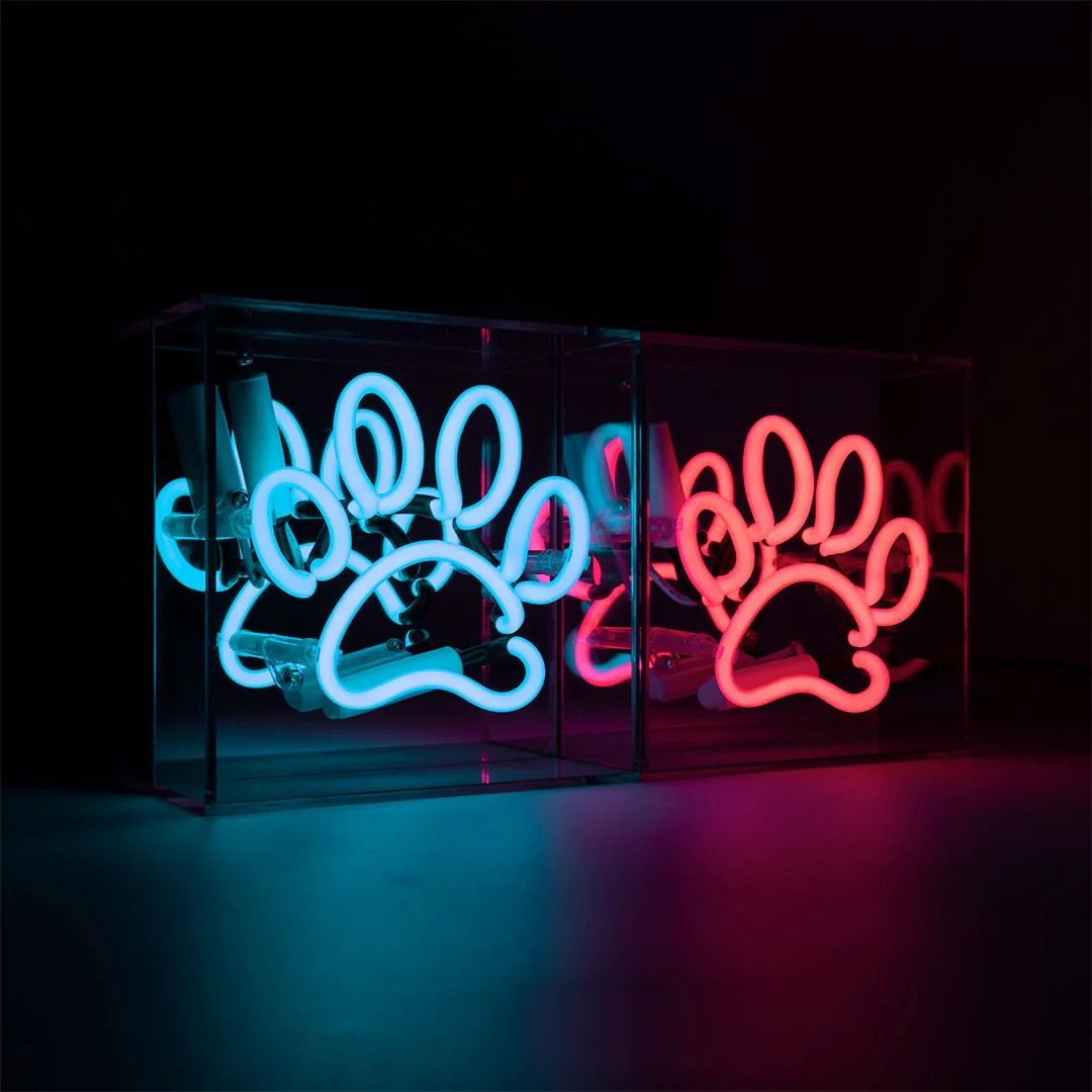 Lightbox Neon Mini "Paw" Pink