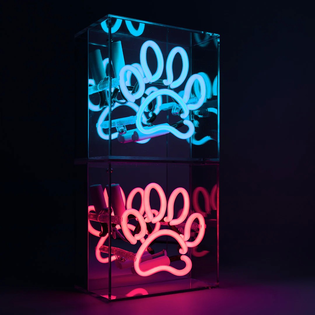 Lightbox Neon Mini "Paw" Pink