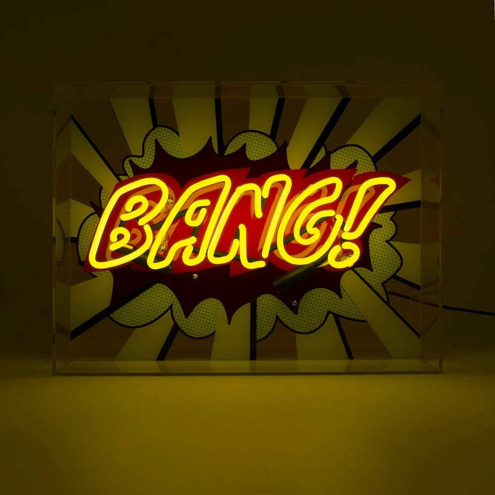 Lightbox Neon Large Yellow "Bang!"