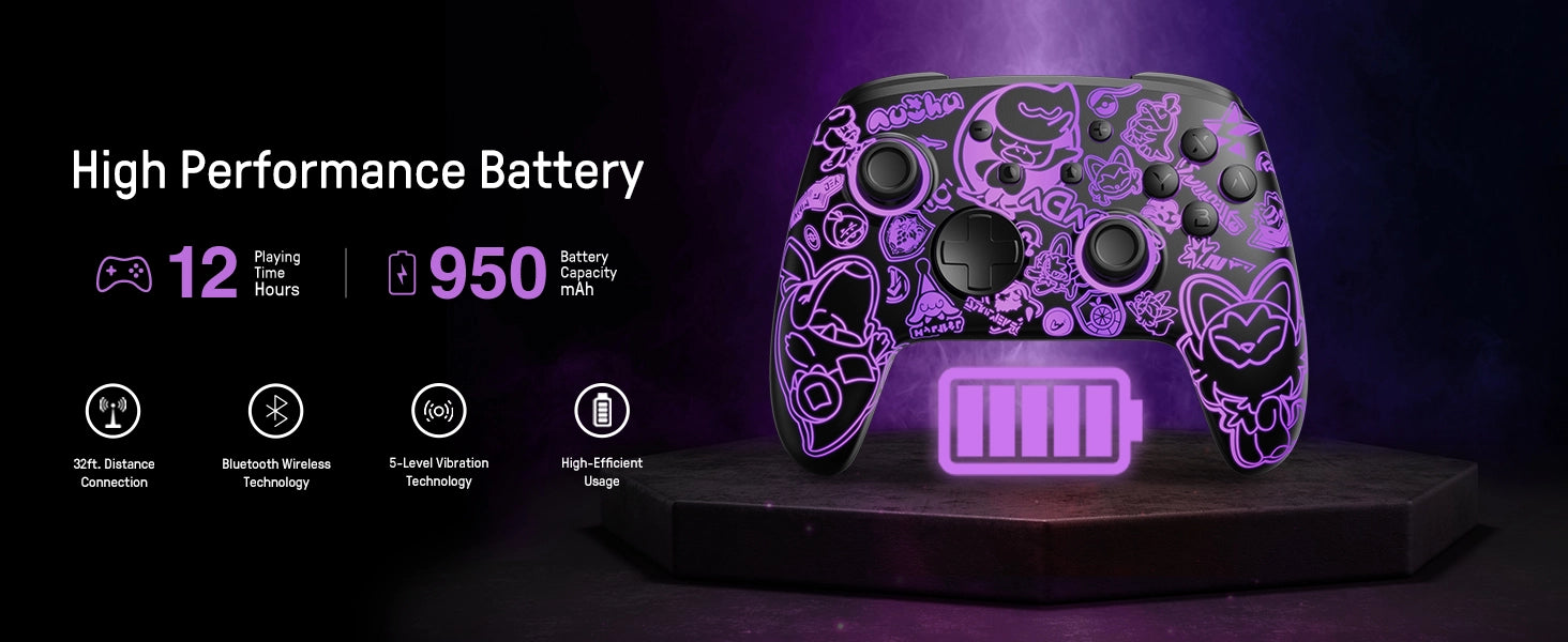 FUNLAB Firefly Pro Wireless Nintendo Switch Controller - Scarlet & Violet