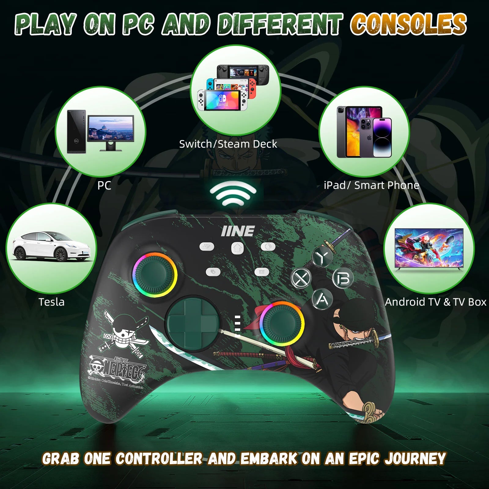 IINE Ares Cartoon Wireless Pro Nintendo Controller