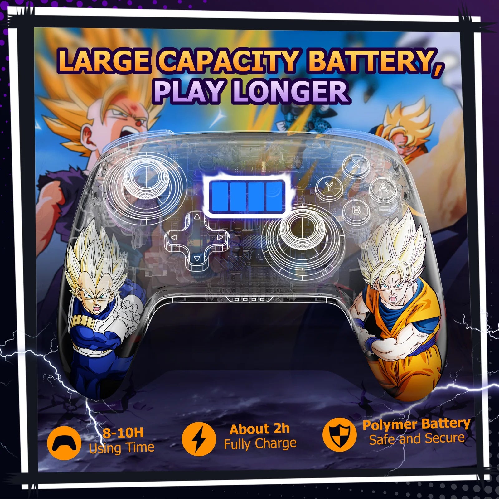 IINE DragonBall Z Vegeta Wireless Nintendo Controller