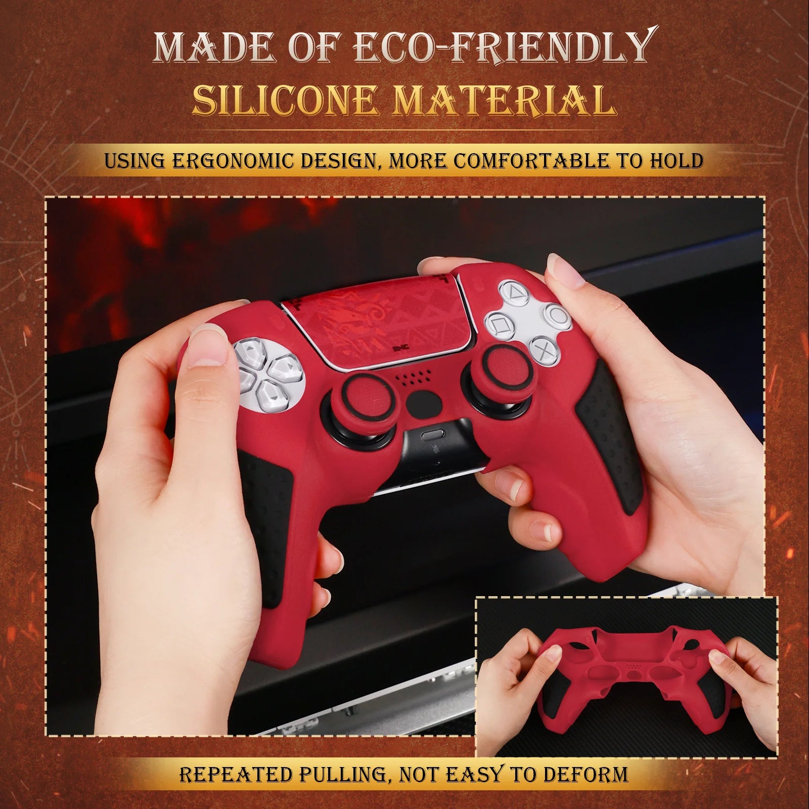 IINE "Red Dragon" PS5 Controller Skin