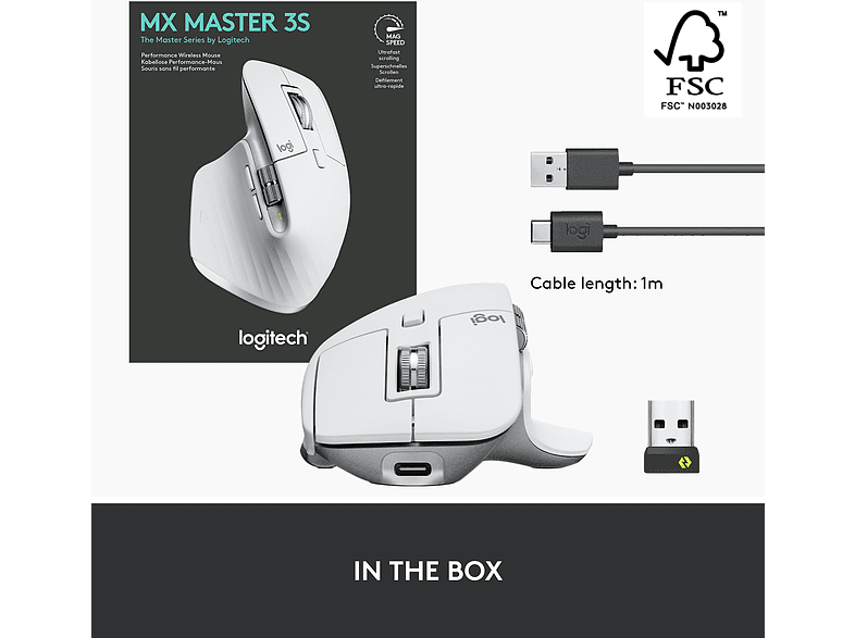 Logitech MX Master 3S Mouse (Grey)