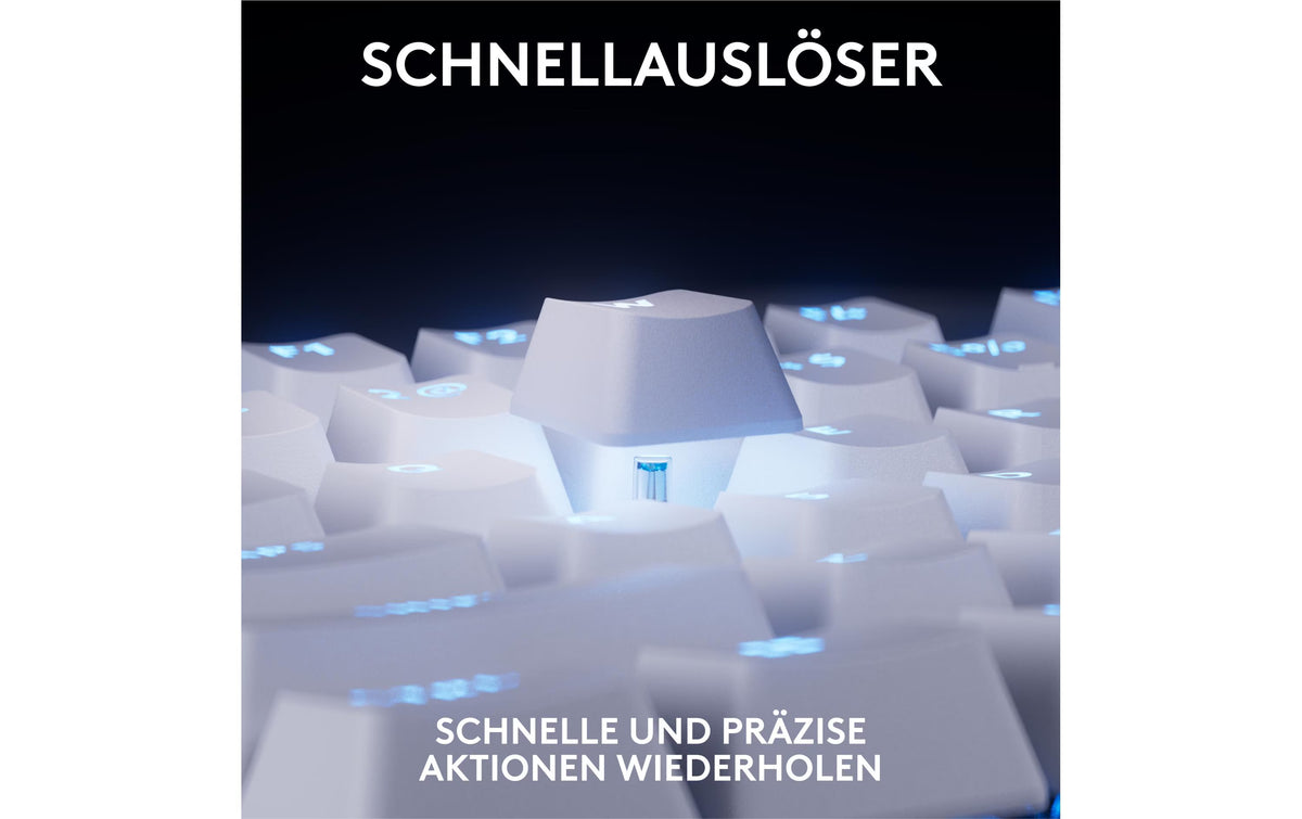 Logitech Gaming-Tastatur PRO X TKL RAPID (CH) Weiss