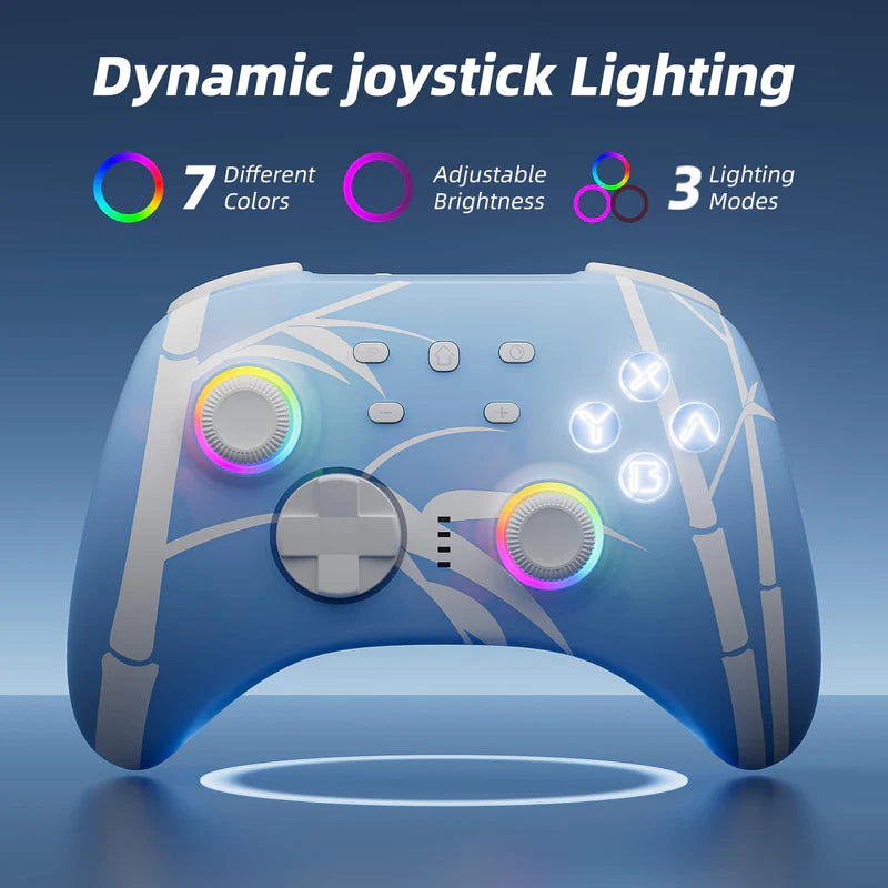 Mytrix Blau Wireless Nintendo Switch Pro Controller mit Hall Effect