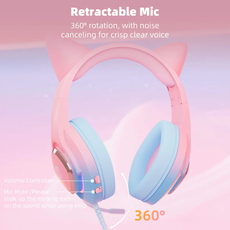 Mytrix Cat Ear Pink Gaming Headset
