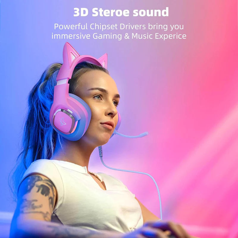 Mytrix Cat Ear Pink Gaming Headset