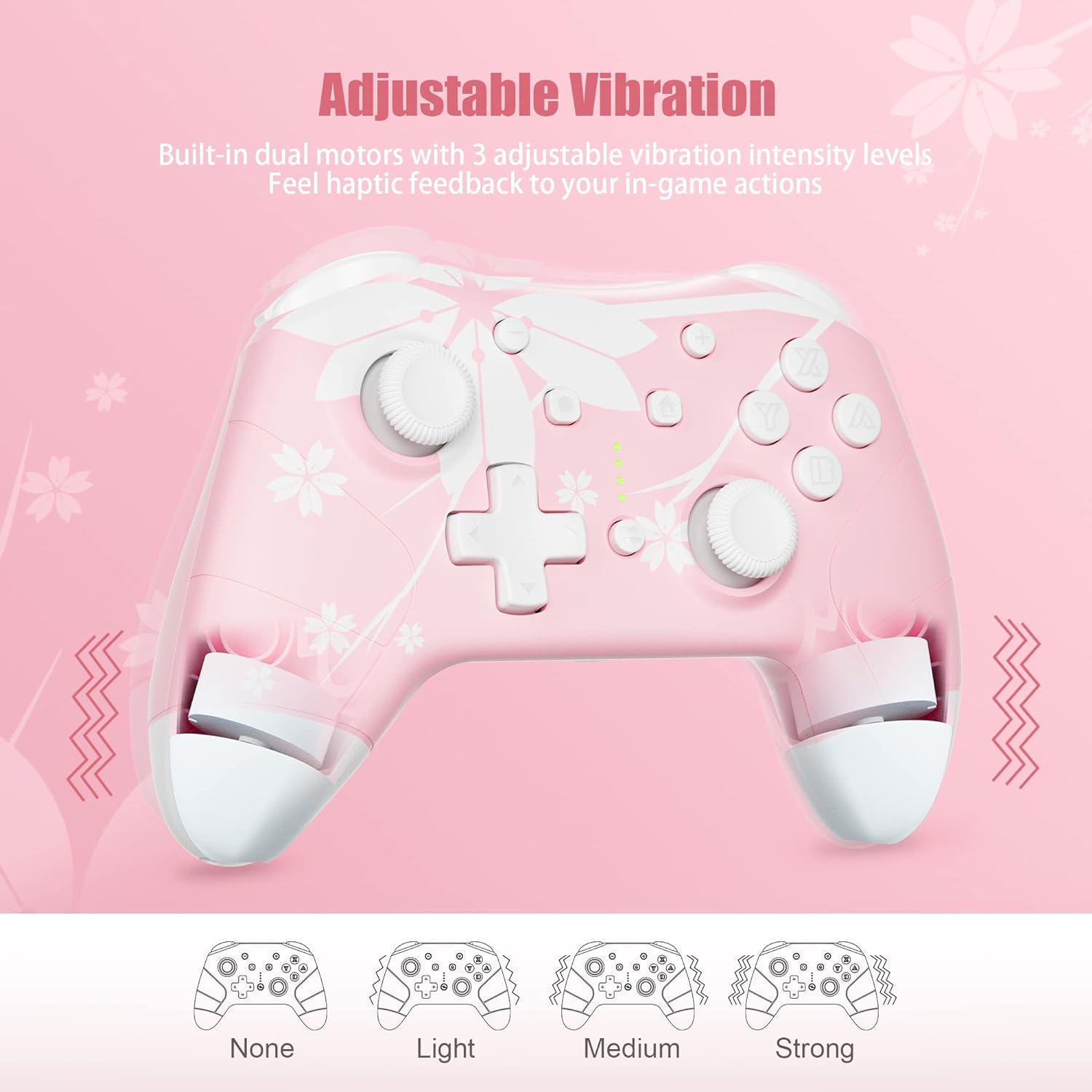 Mytrix Sakura Pink Cherry Wireless Switch Pro Controller