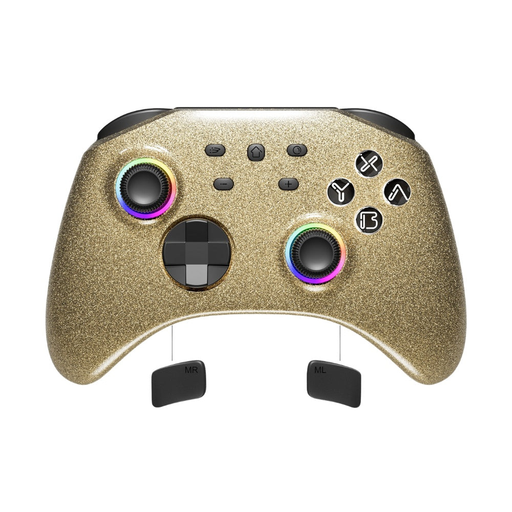 Mytrix Gold Glitter Pro Wireless RGB Nintendo/PC Controller