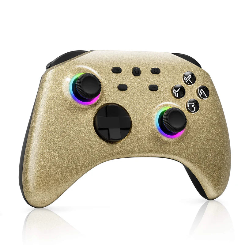 Mytrix Gold Glitter Pro Wireless RGB Nintendo/PC Controller