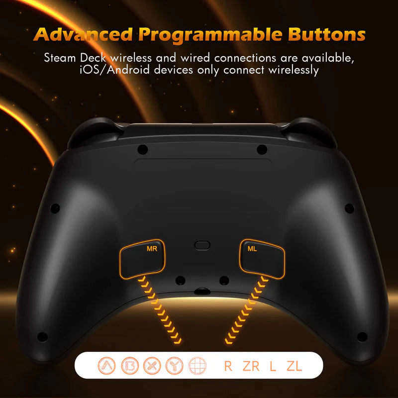 Mytrix Gold Glitter Pro Wireless RGB Nintendo/PC Controller