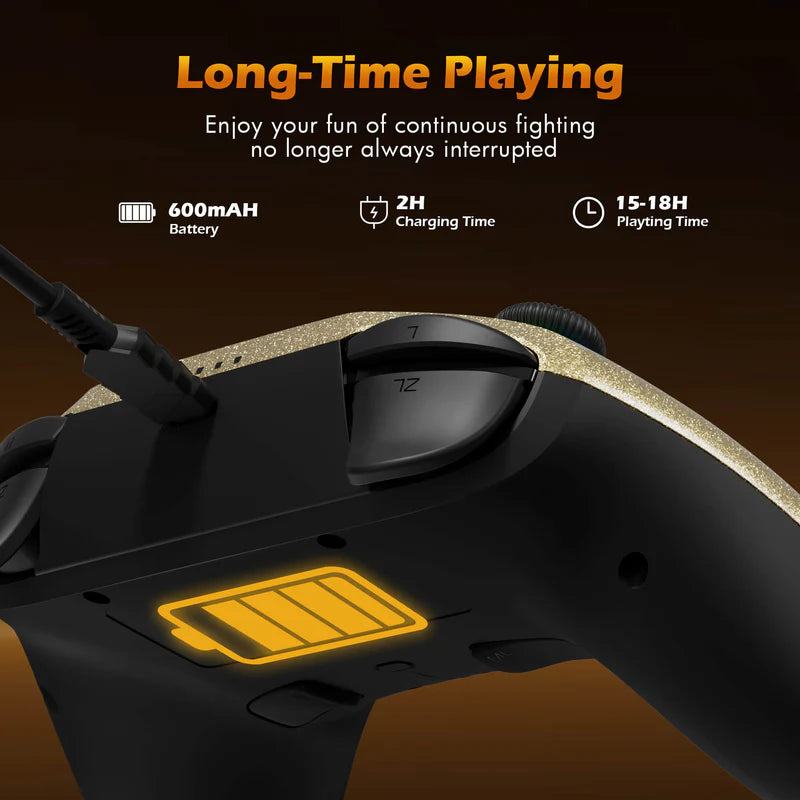 Mytrix Gold Glitter Pro Wireless RGB Nintendo/PC Controller