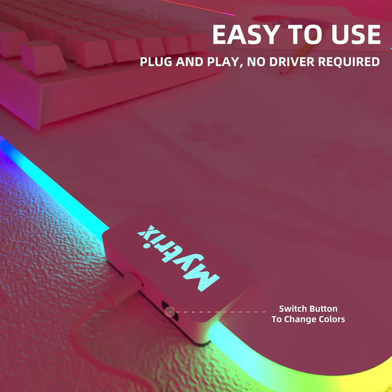 Mytrix Sakura Cherry Blossoms Pink RGB Gaming Mouse Pad