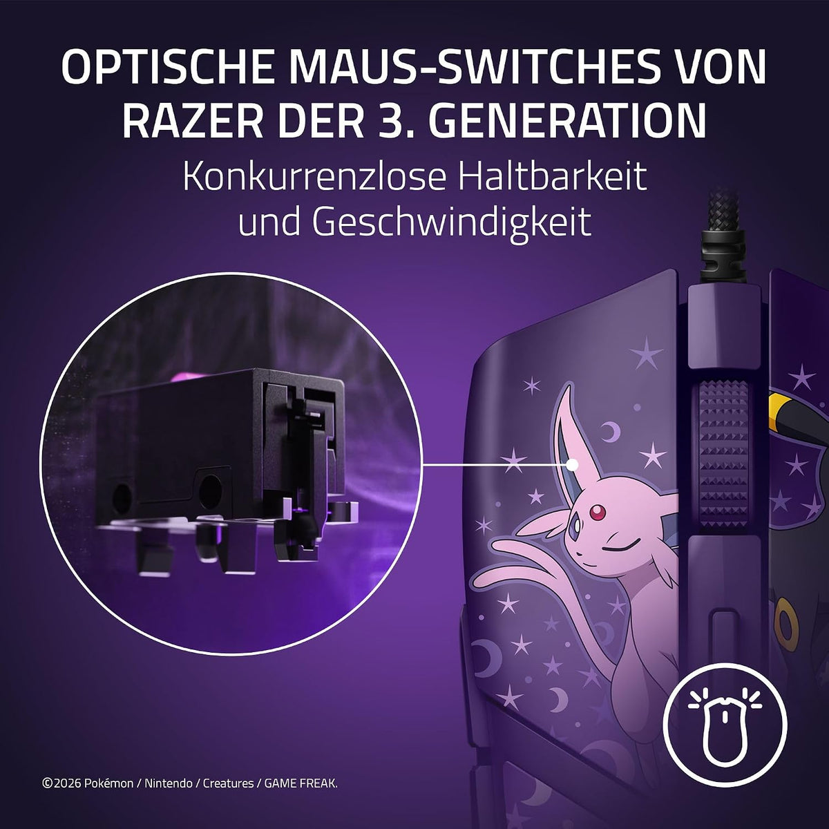 Razer Cobra Gaming-Maus Pokémon Edition Lila