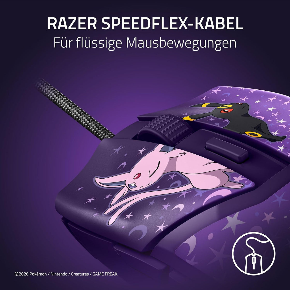 Razer Cobra Gaming-Maus Pokémon Edition Lila
