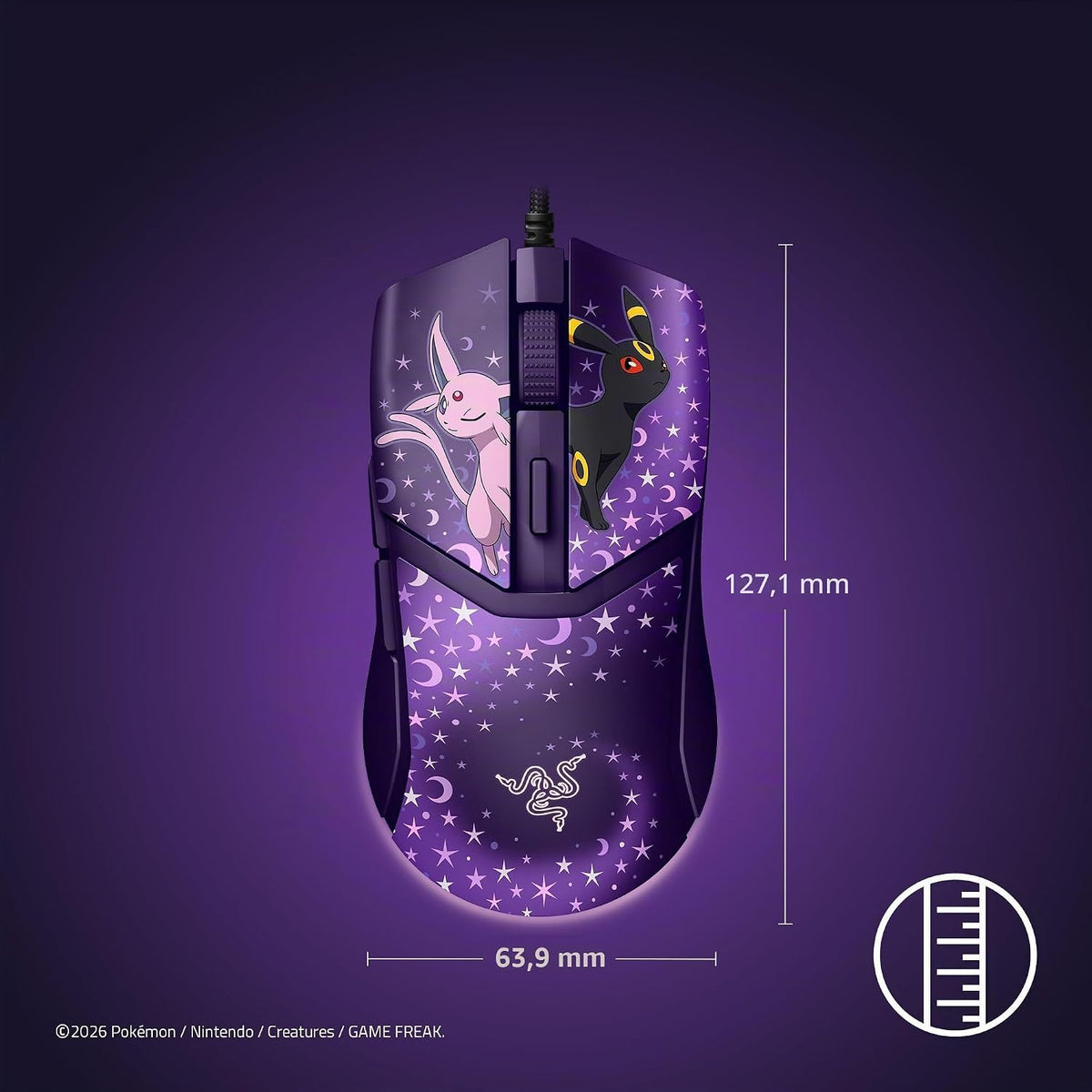 Razer Cobra Gaming-Maus Pokémon Edition Lila