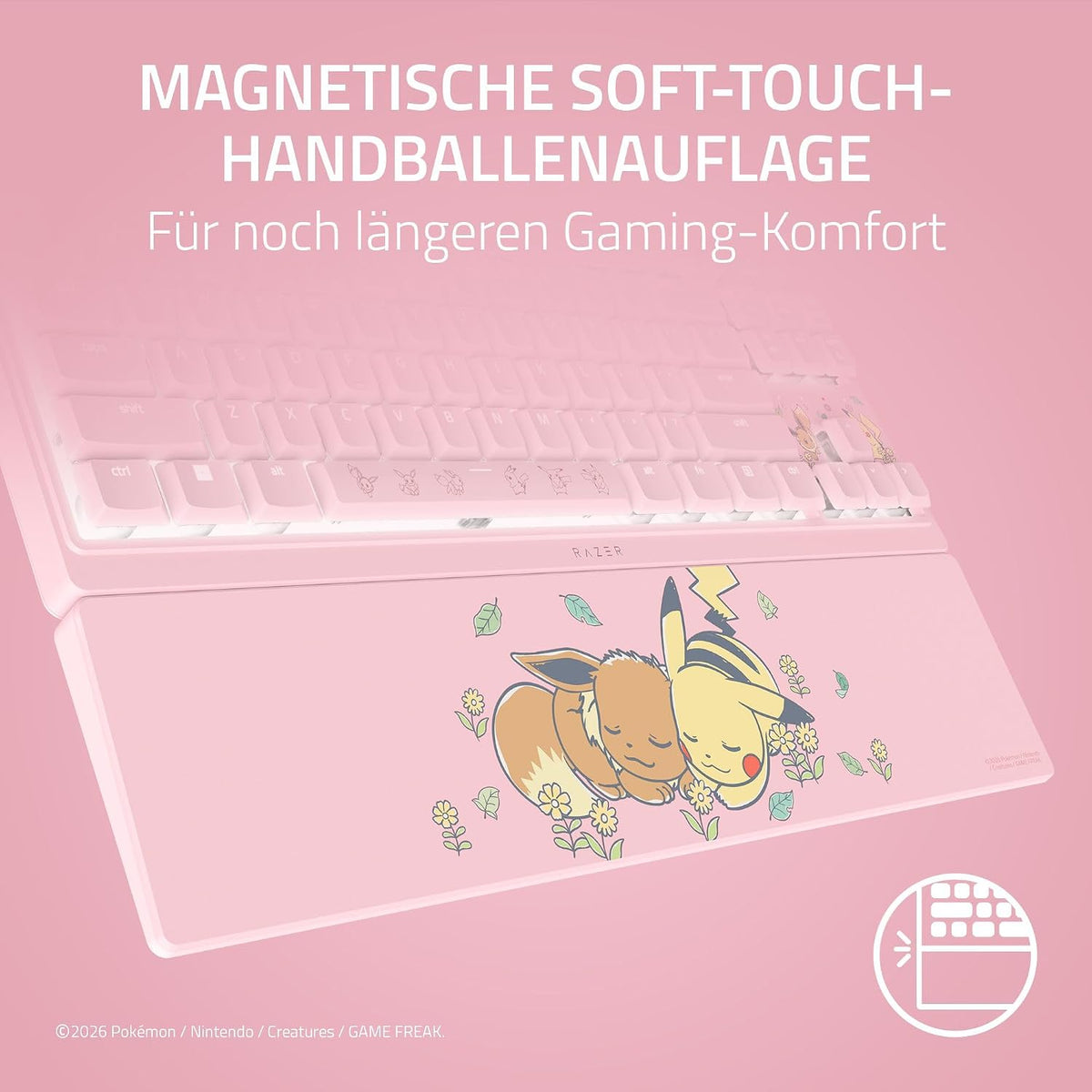 Razer Ornata V3 Tenkeyless Gaming Tastatur Pokémon Edition - Pink