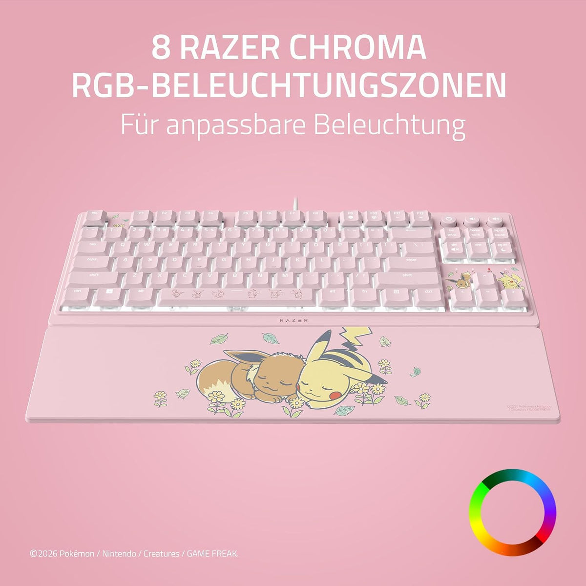 Razer Ornata V3 Tenkeyless Gaming Tastatur Pokémon Edition - Pink