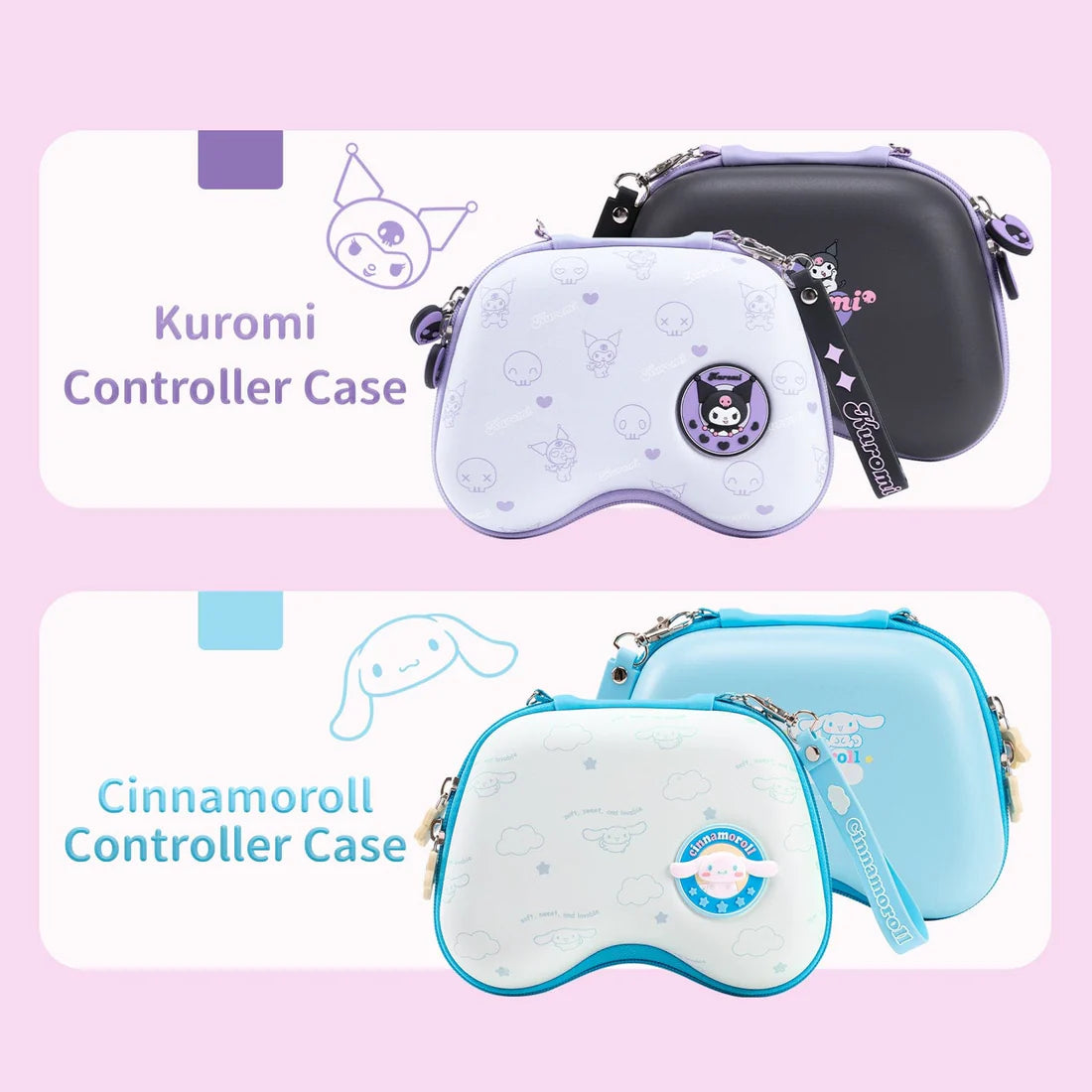 GeekShare Sanrio "Kuromi" Carrying Case for Gaming Controllers