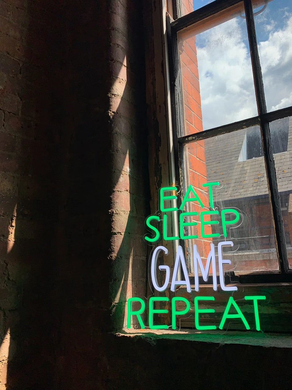 Wall decoration LED "Eat Sleep Game Repeat"