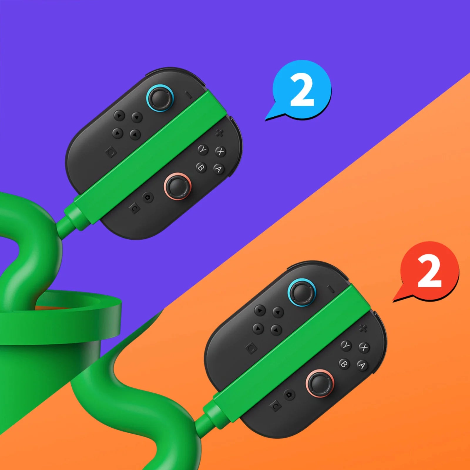 FUNLAB Plantdock 2 Switch Docking Station mit Joy-Con Charger - Piranha