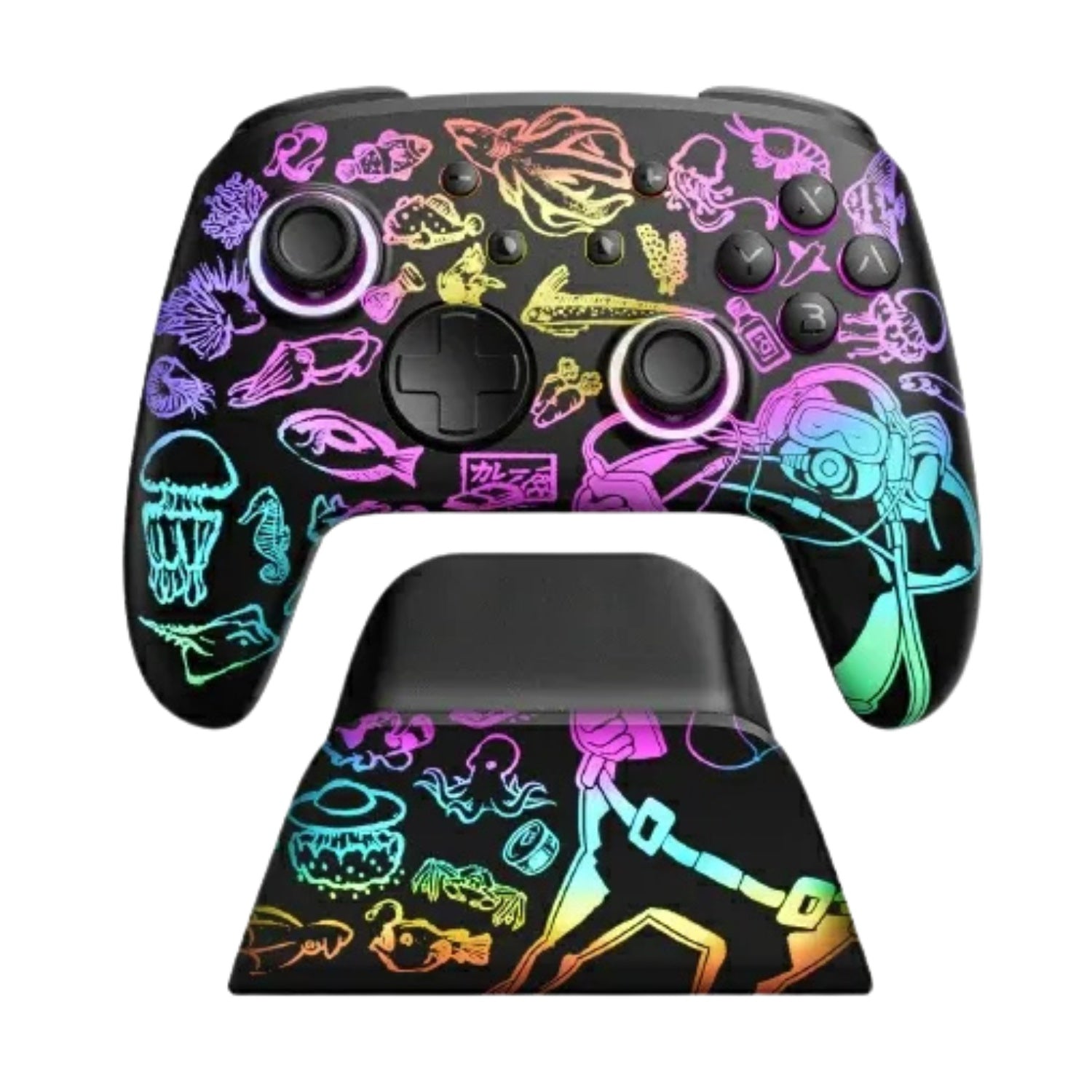 FUNLAB Luminex Pro "Dave the Diver" Wireless Nintendo Switch Controller + Charging Dock