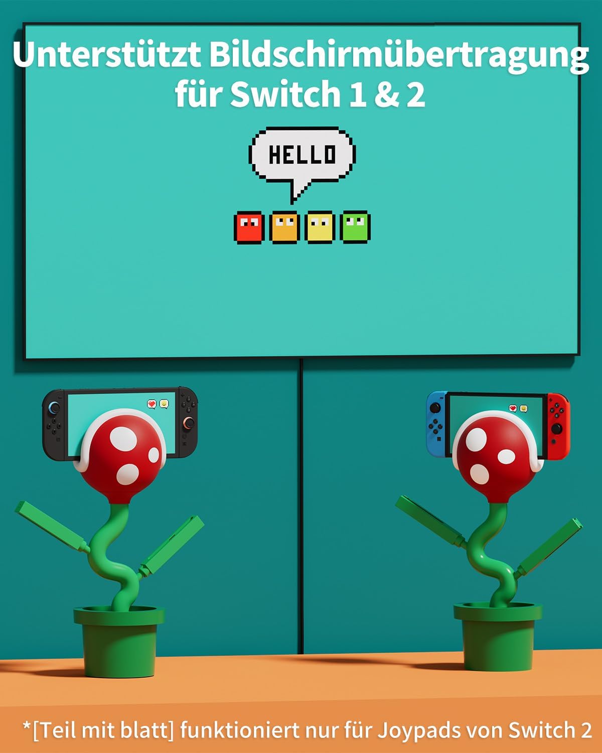 FUNLAB Plantdock 2 Switch Docking Station mit Joy-Con Charger - Piranha