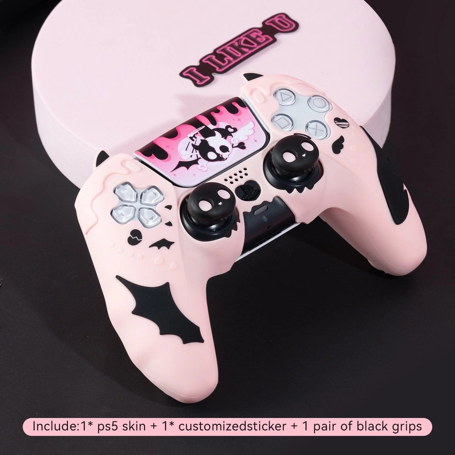 GeekShare "Pink Skull" PS5 Controller Skin