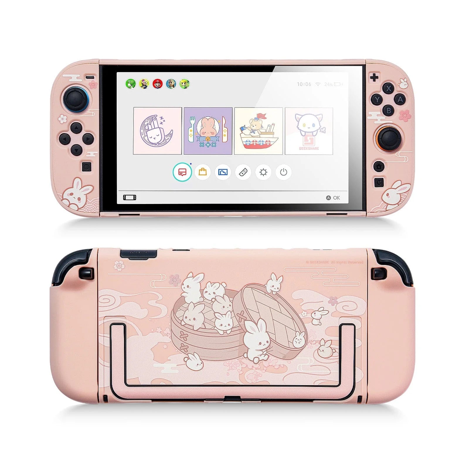 GeekShare "Steamed Bun Rabbit" Nintendo Switch 2 Schutzhülle