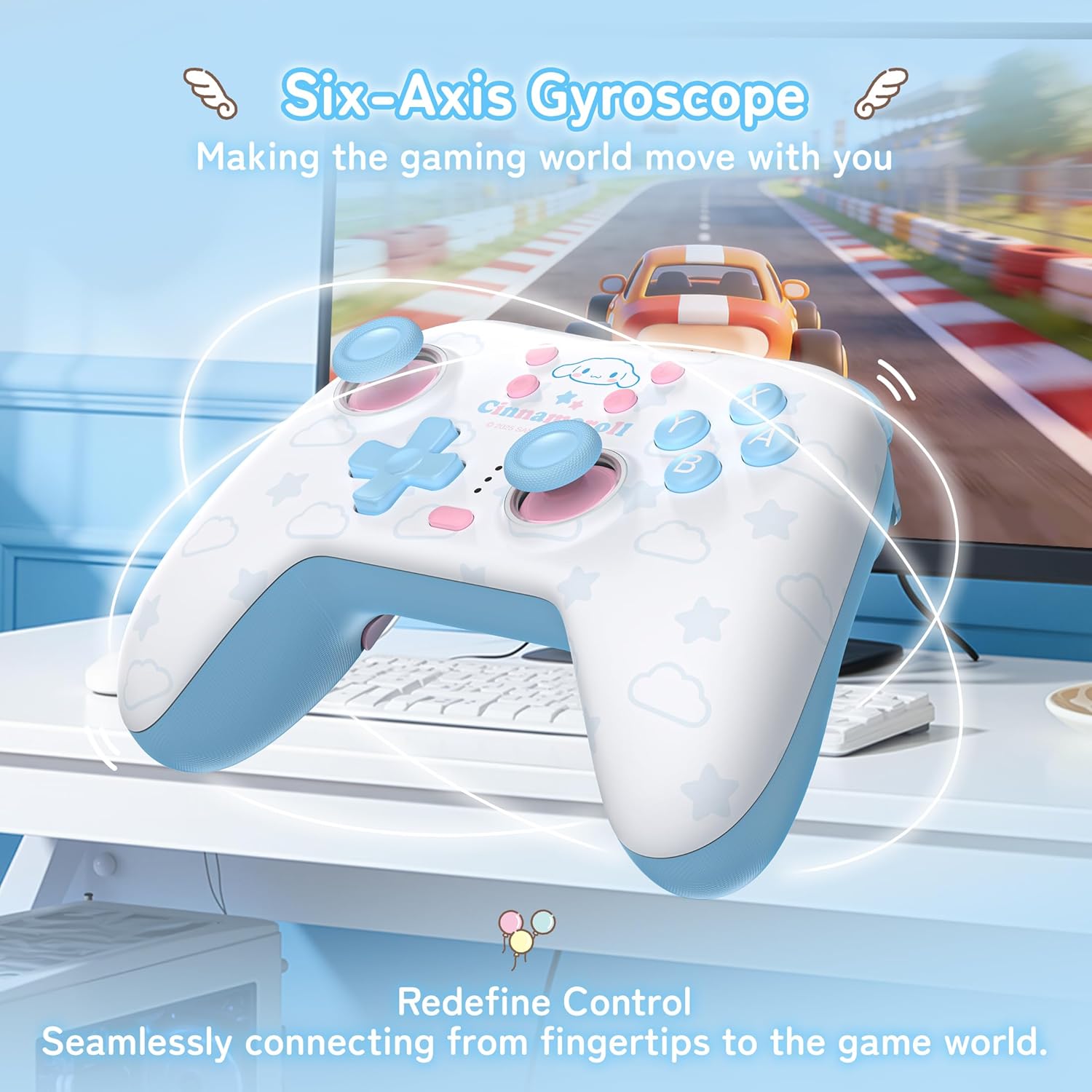 Geekshare Cinnamoroll Wireless Nintendo Controller