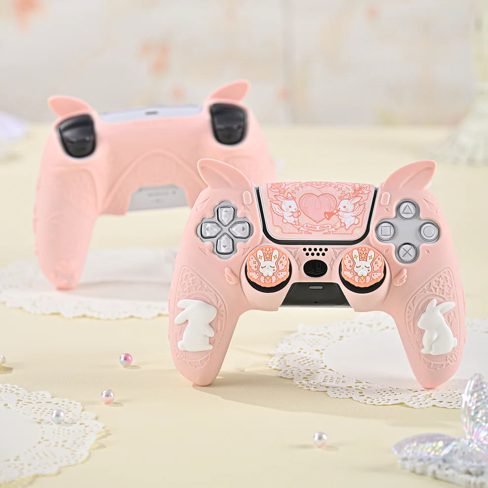 GeekShare "Gothic Bunny" PS5 Controller Skin (Pink)