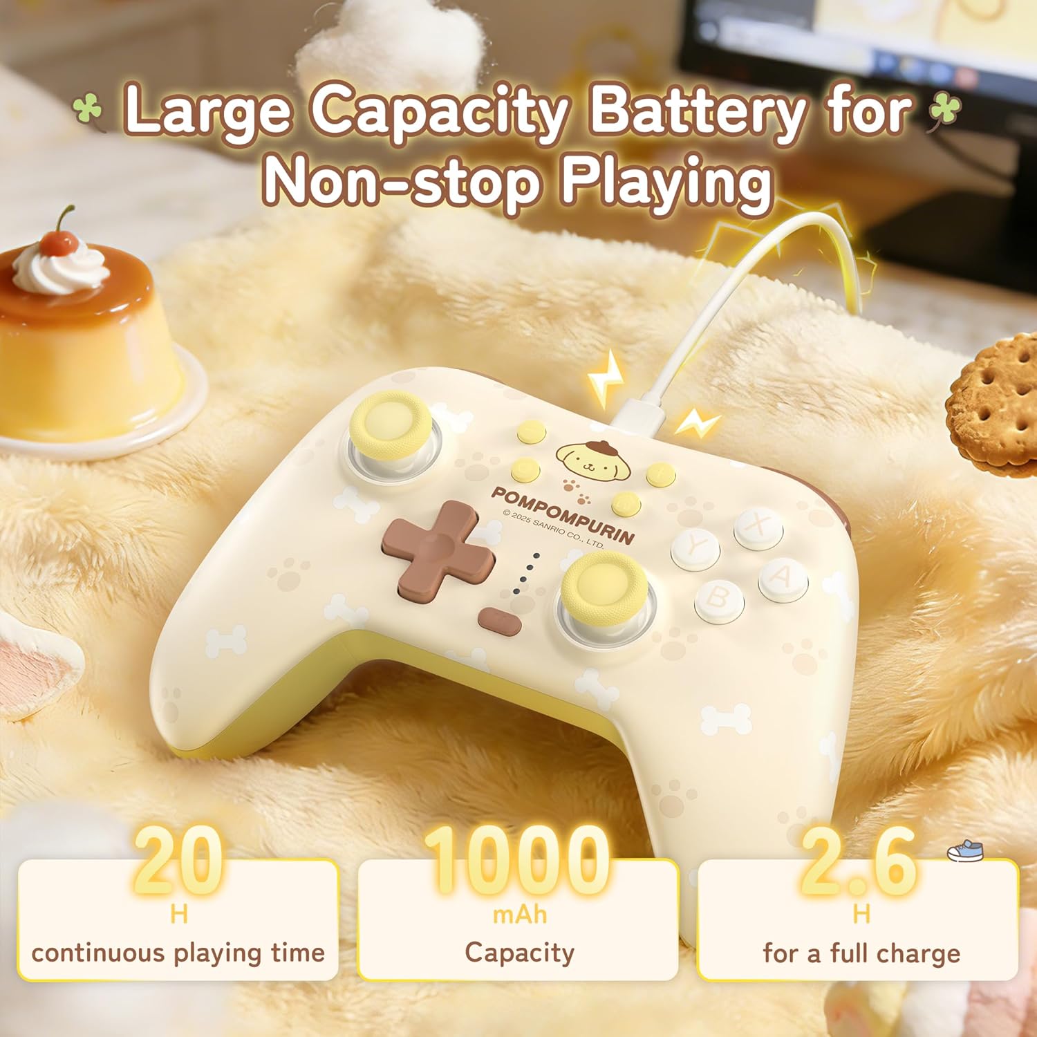 Geekshare Pompompurin Wireless Nintendo Controller