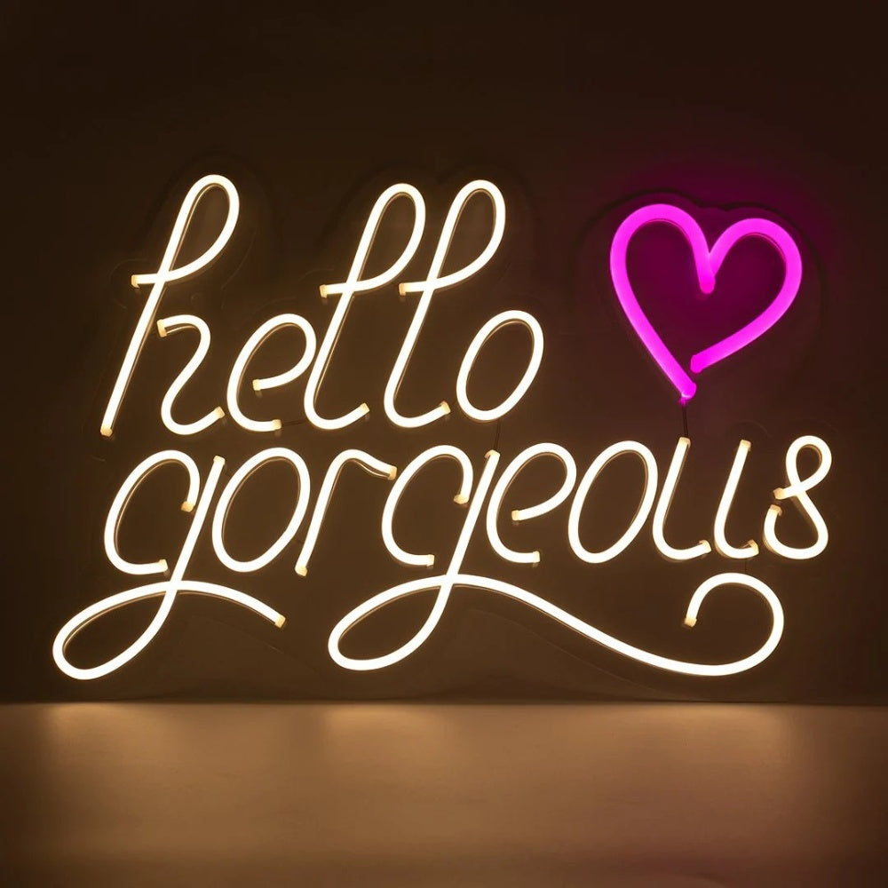 Wall decoration LED "Hello Gorgeous"