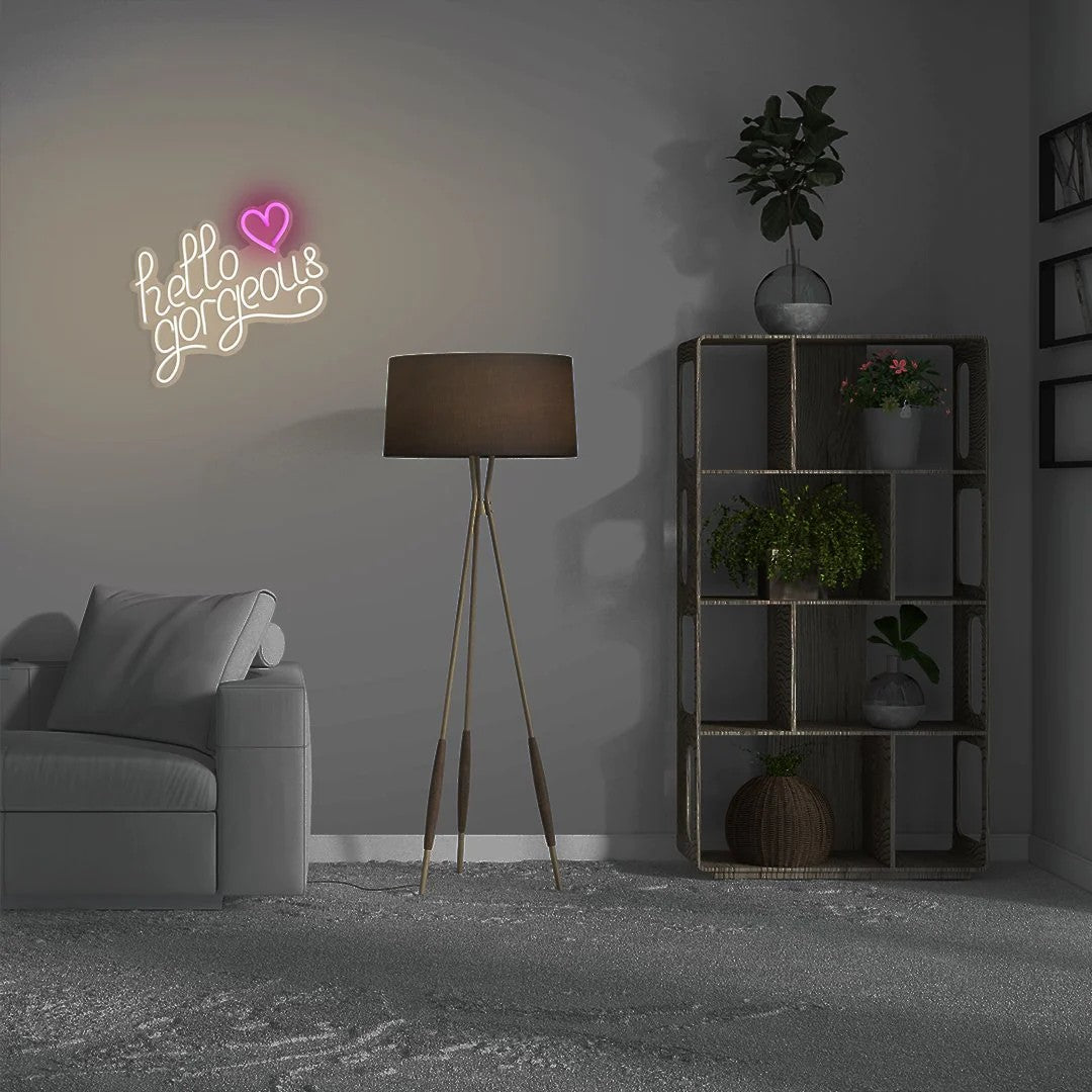Wall decoration LED "Hello Gorgeous"