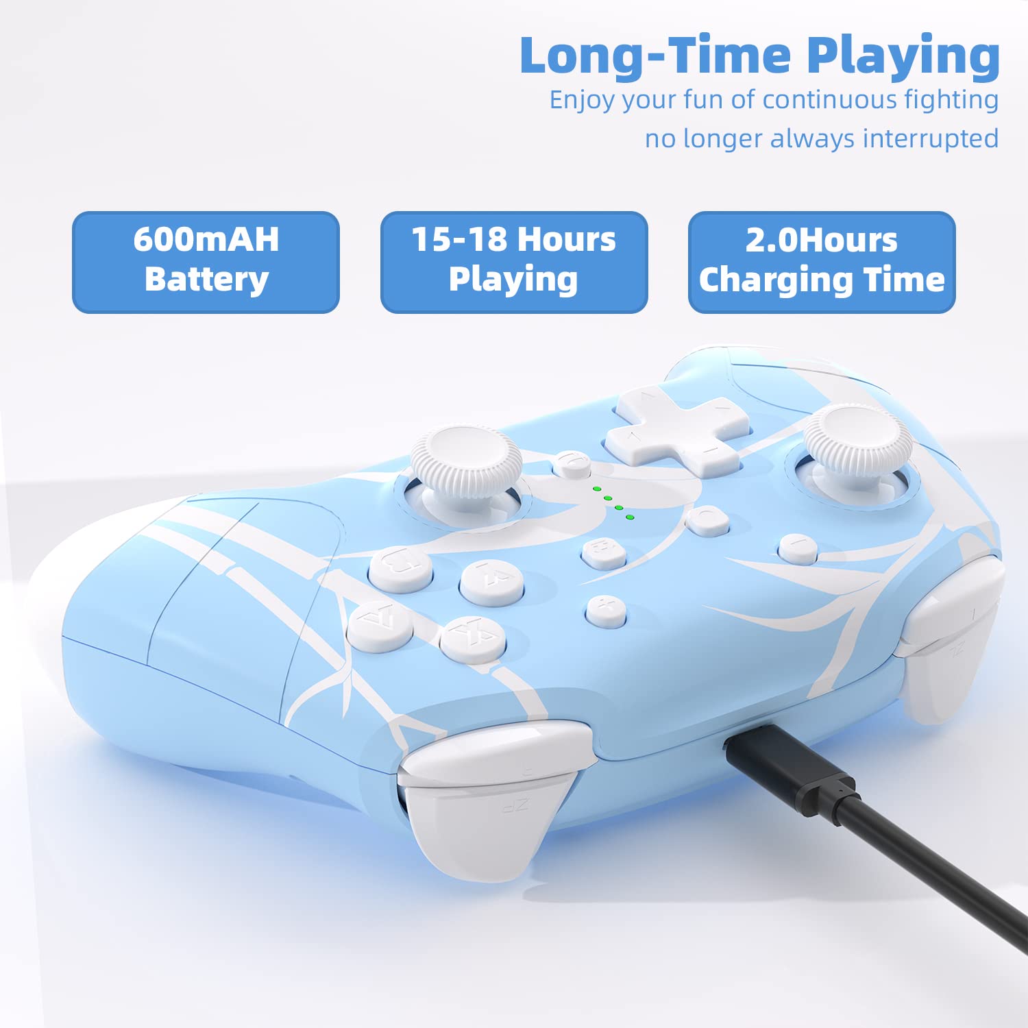Mytrix Blue Bamboo Wireless Nintendo Switch Pro Controller