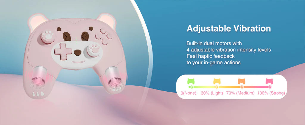 Mytrix Berry the Pink Bear Wireless Nintendo Switch Pro Controller