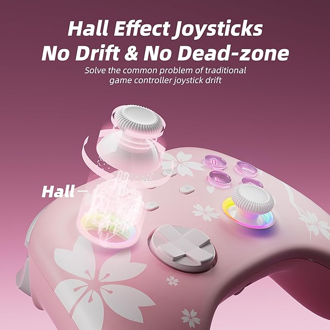 Mytrix Sakura Rosa Wireless Nintendo Switch Hall-Effect Controller