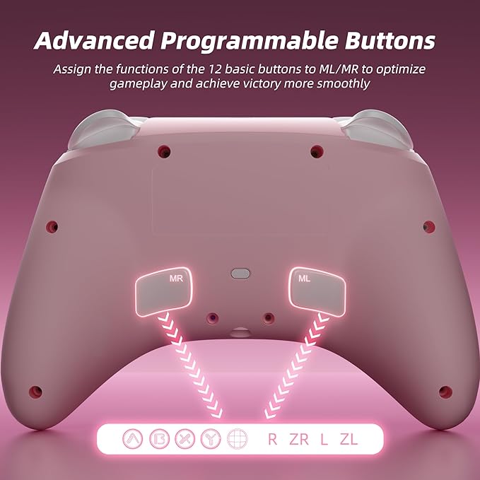 Mytrix Sakura Rosa Wireless Nintendo Switch Hall-Effect Controller