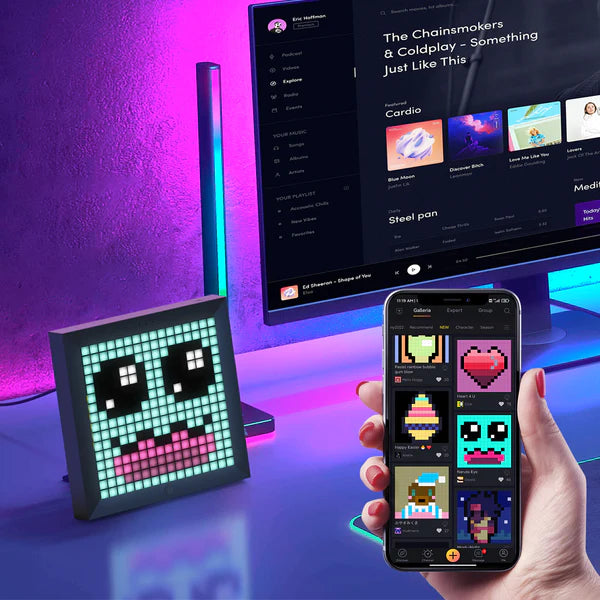 Divoom Pixoo Pixel Art LED Display Gaming Room (16x16)