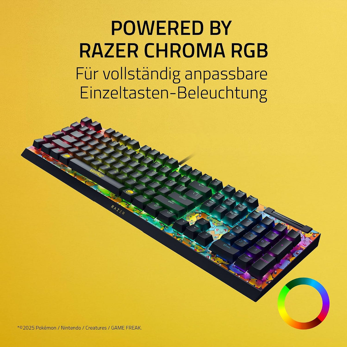 Razer BlackWidow V4 X Mechanische Gaming Tastatur Pokémon Edition