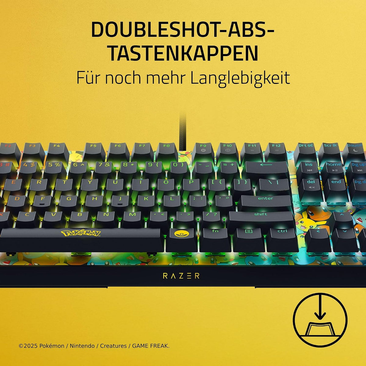 Razer BlackWidow V4 X Mechanische Gaming Tastatur Pokémon Edition
