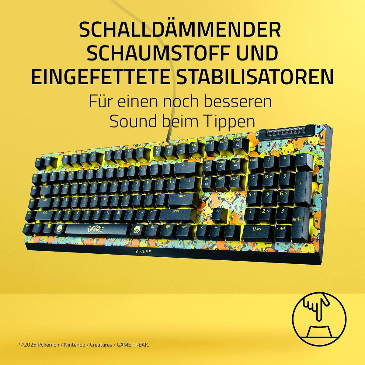 Razer BlackWidow V4 X Mechanische Gaming Tastatur Pokémon Edition