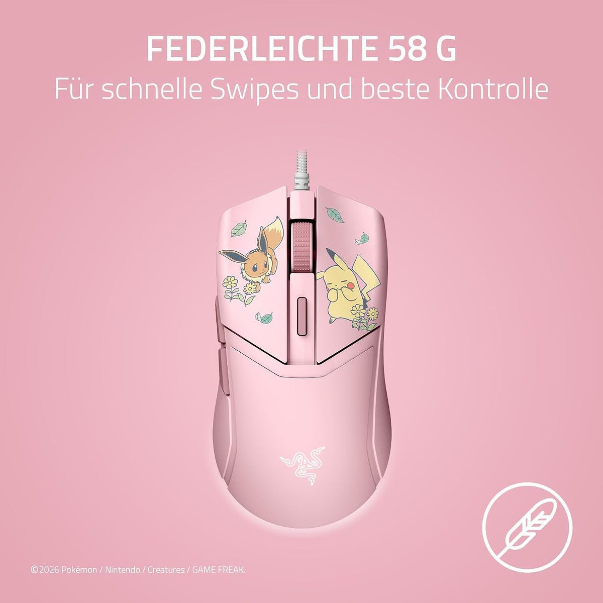 Razer Cobra Gaming-Maus Pokémon Edition Pink