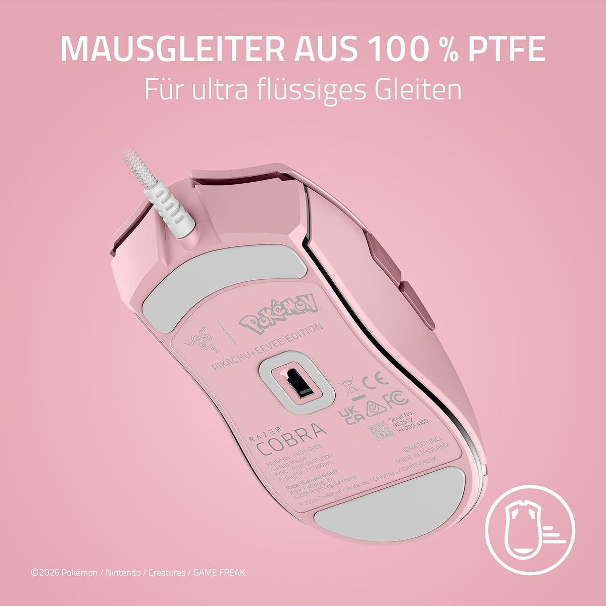 Razer Cobra Gaming-Maus Pokémon Edition Pink