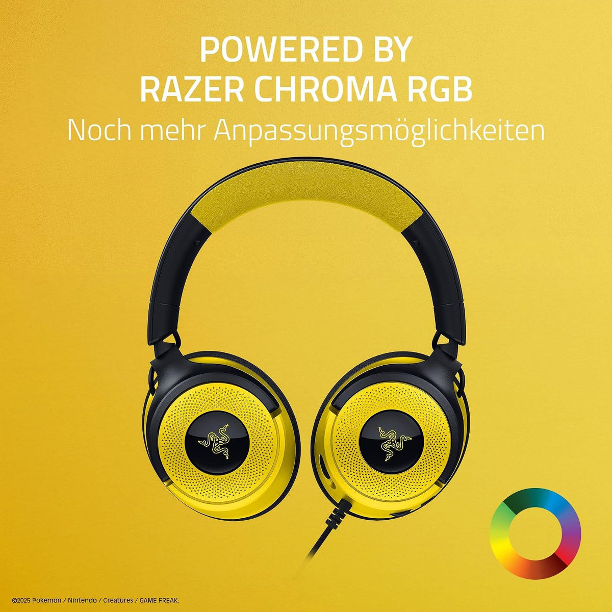 Razer Kraken V4 X Gaming Headset - Pokémon Edition Gelb