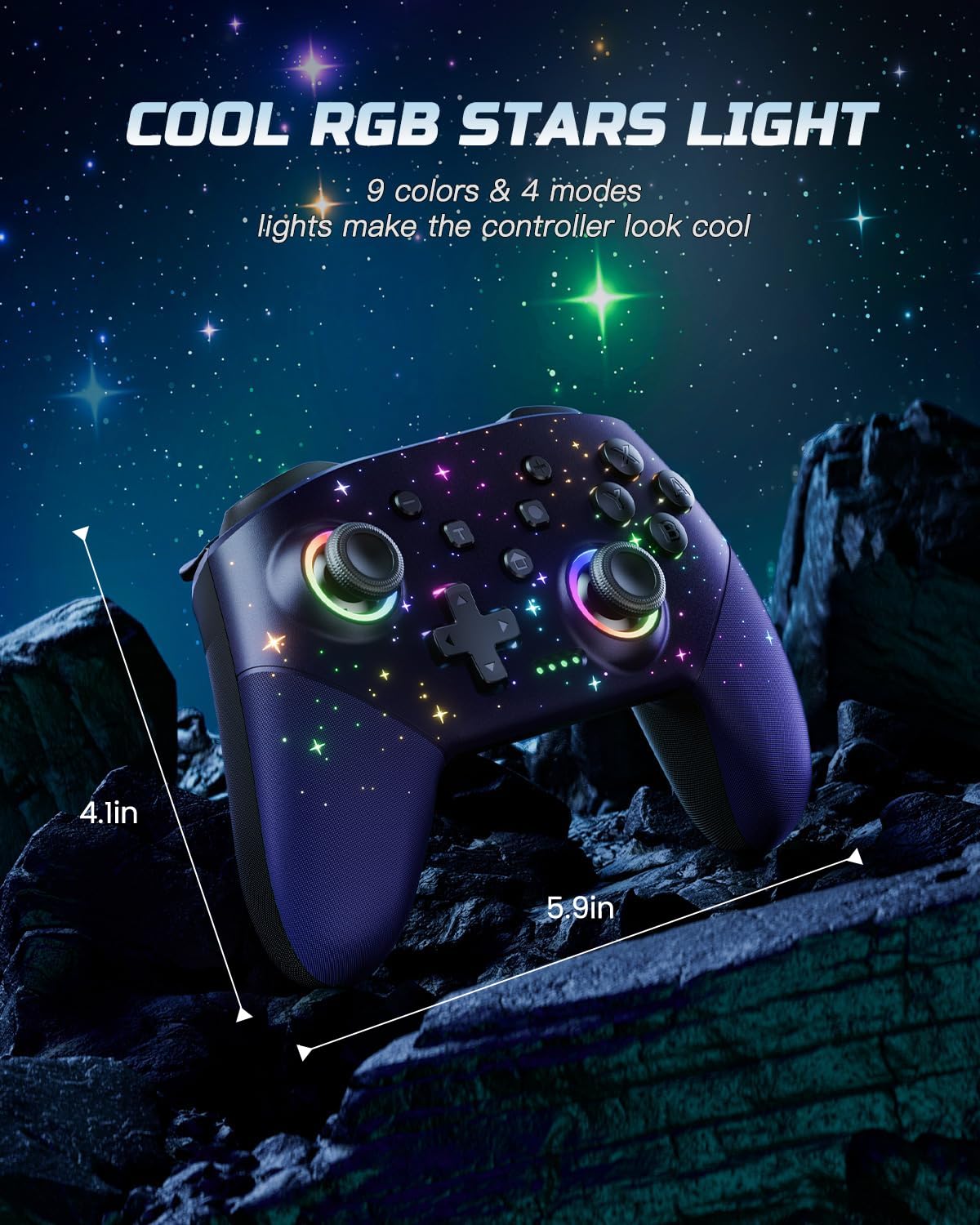 Voyee S08 Blue Star Sky Nintendo Switch Pro Wireless Controller